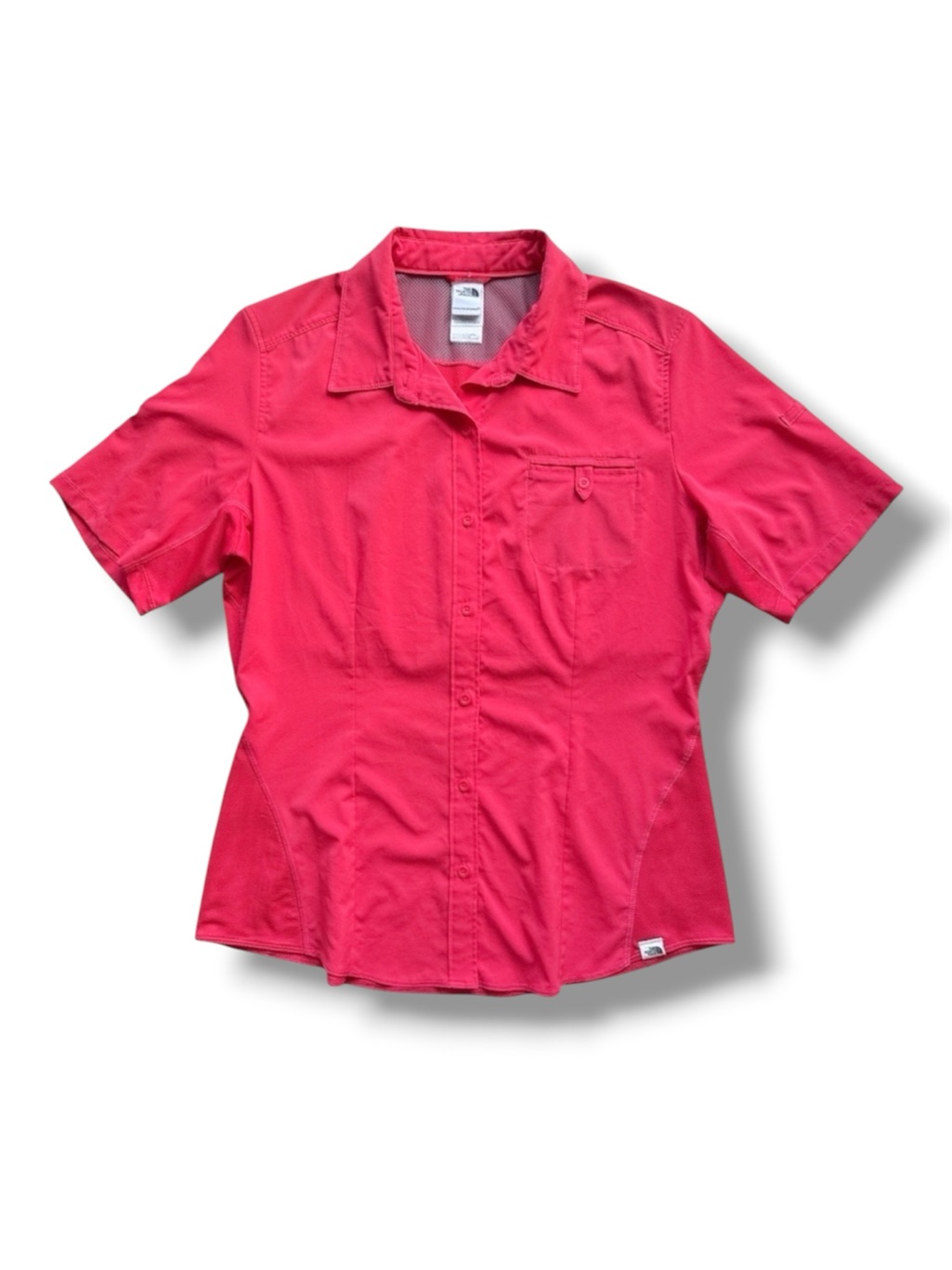 The North Face Pink Blouse Short Sleeve Top Golf Tennis Camping Sz L
